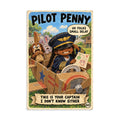 Pilot Penny Poster by Brain Rot Bunch, 8 x 12 inch size