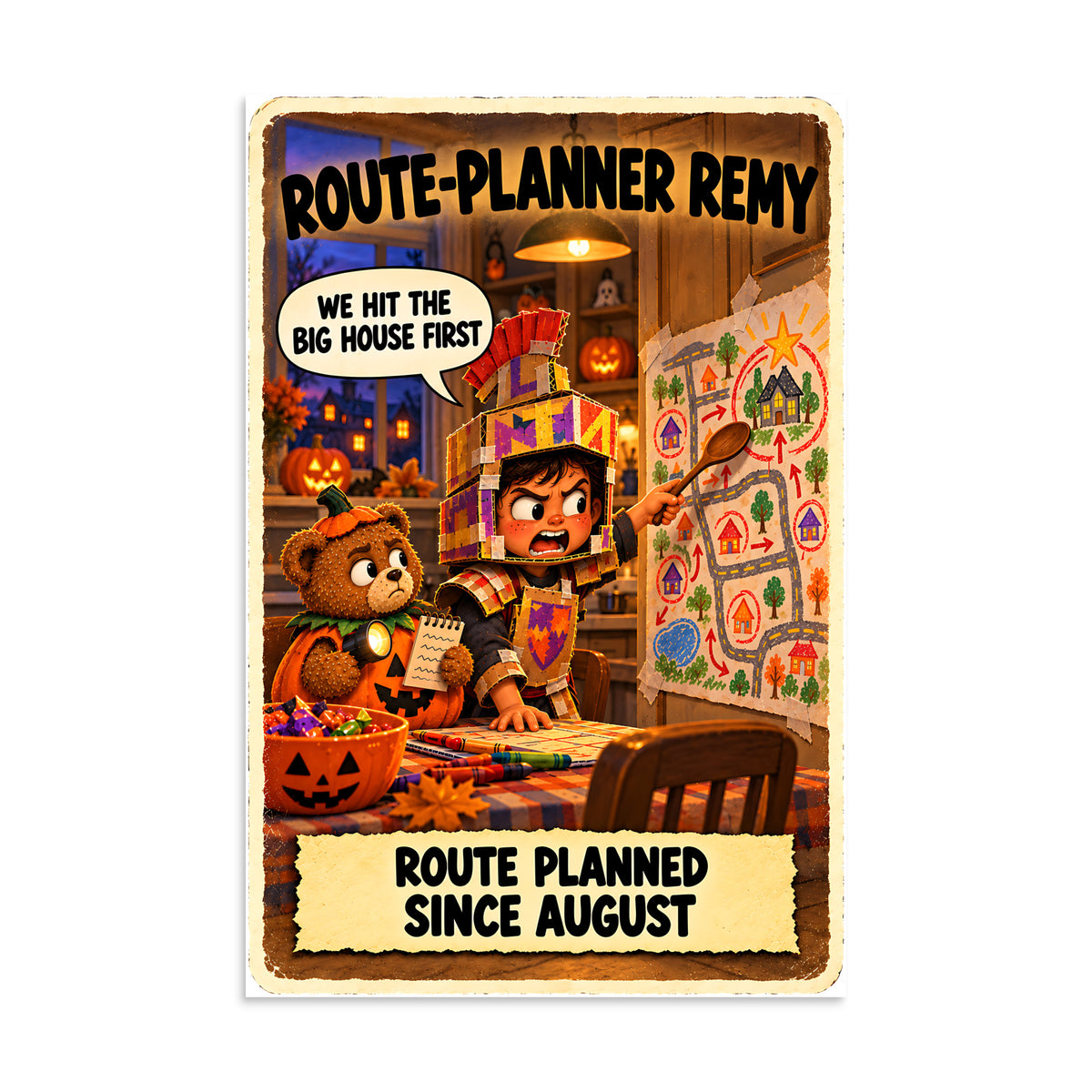 Route-Planner Remy Poster by Brain Rot Bunch, 8 x 12 inch size