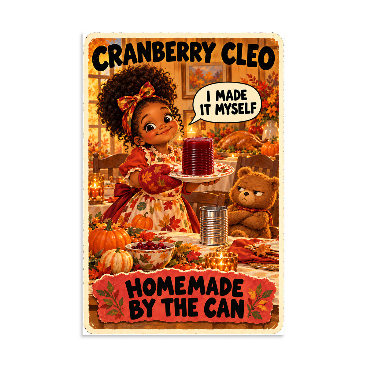 Cranberry Cleo Poster by Brain Rot Bunch, 8 x 12 inch size