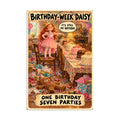 Birthday-Week Daisy Poster by Brain Rot Bunch, 8 x 12 inch size