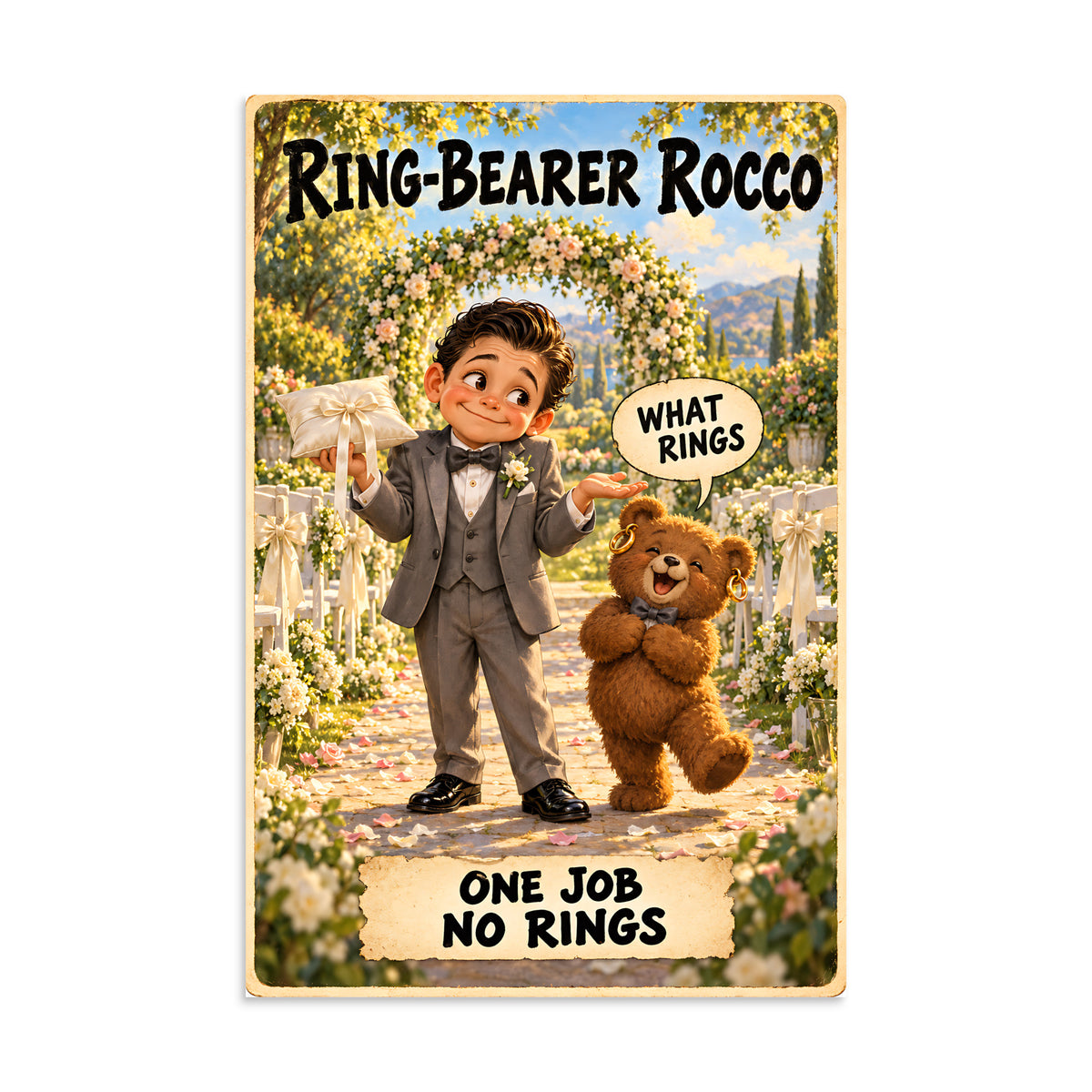 Ring-Bearer Rocco Poster by Brain Rot Bunch, 8 x 12 inch size