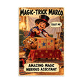 Magic-Trick Marco Poster by Brain Rot Bunch, 8 x 12 inch size
