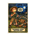 Backyard-Camping Caleb Poster by Brain Rot Bunch, 8 x 12 inch size
