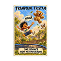 Trampoline Tristan Poster by Brain Rot Bunch, 8 x 12 inch size