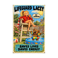 Lifeguard Lacey Poster by Brain Rot Bunch, 8 x 12 inch size
