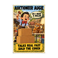 Auctioneer Augie Poster by Brain Rot Bunch, 8 x 12 inch size