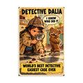 Detective Dalia Poster by Brain Rot Bunch, 8 x 12 inch size
