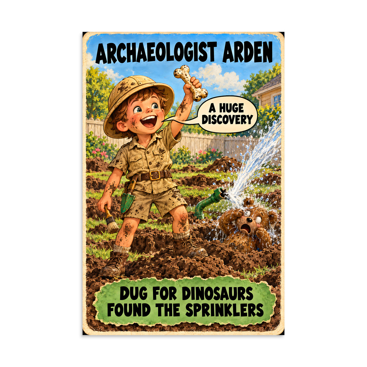 Archaeologist Arden Poster by Brain Rot Bunch, 8 x 12 inch size