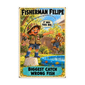 Fisherman Felipe Poster by Brain Rot Bunch, 8 x 12 inch size