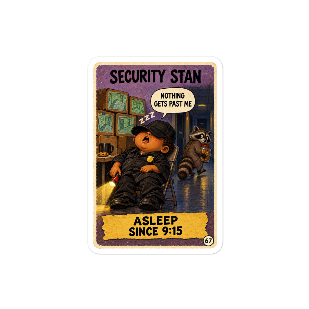 Security Stan Sticker by Brain Rot Bunch, product view