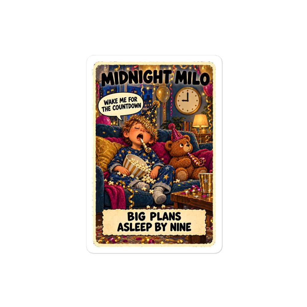 Midnight Milo Sticker by Brain Rot Bunch, 4 inch size