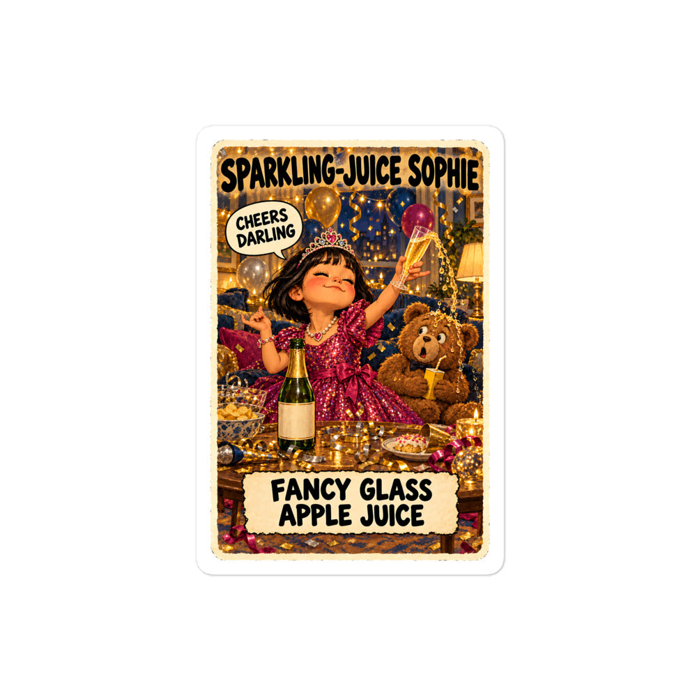 Sparkling-Juice Sophie Sticker by Brain Rot Bunch, 4 inch size