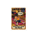 Gym-Plan Gideon Sticker by Brain Rot Bunch, 4 inch size