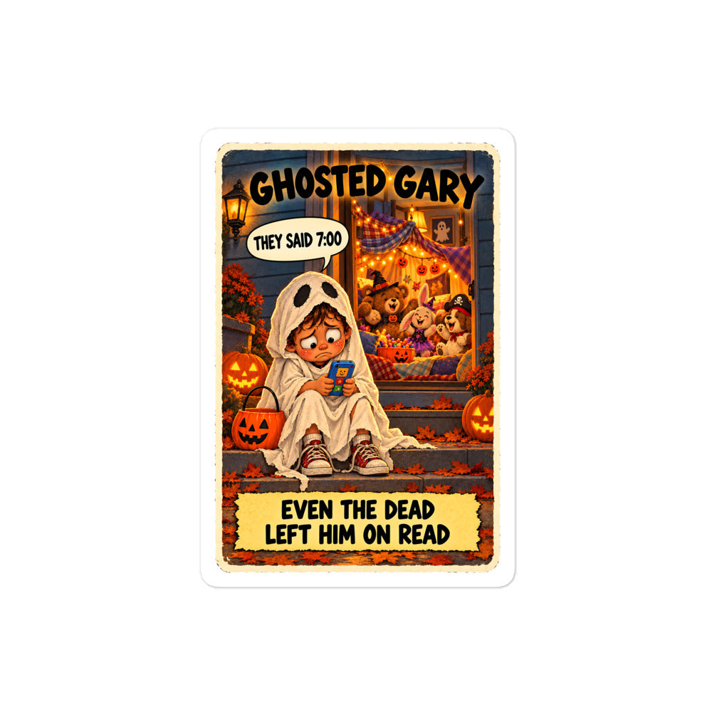 Ghosted Gary Sticker by Brain Rot Bunch, 4 inch size