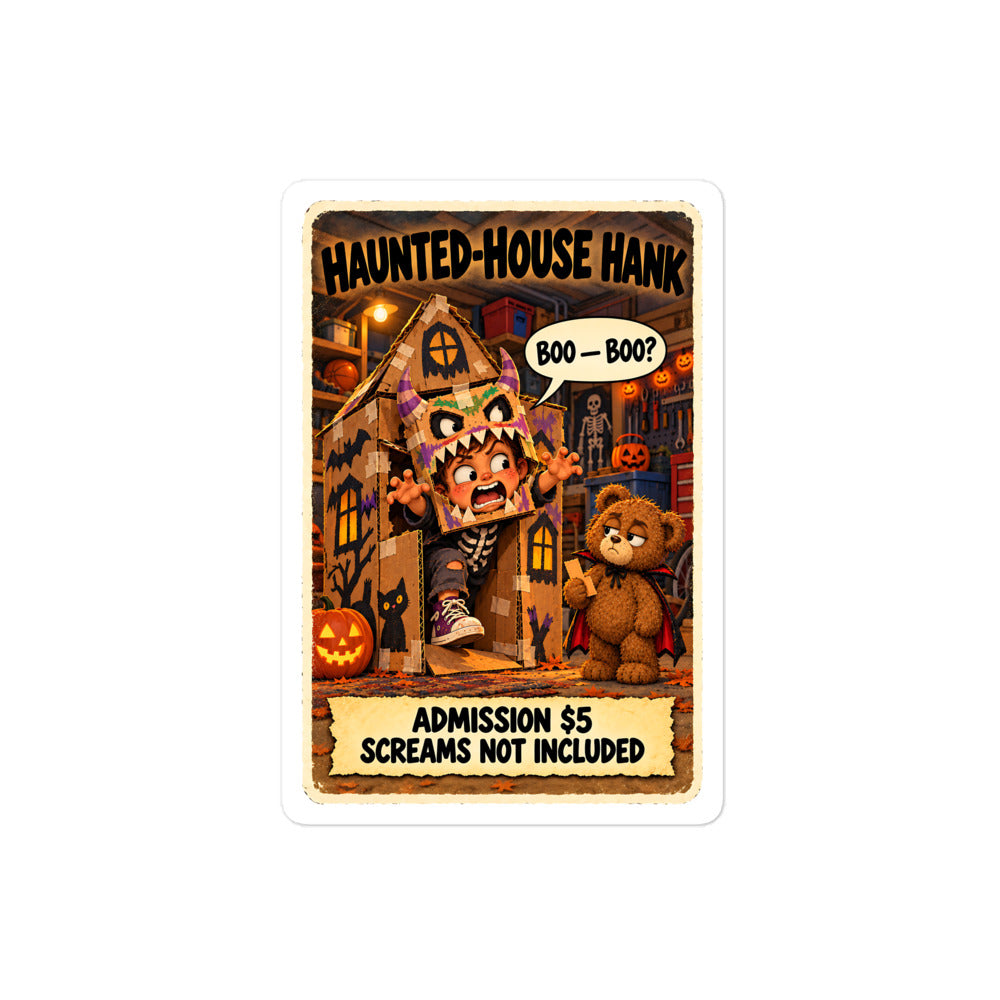 Haunted-House Hank Sticker by Brain Rot Bunch, 4 inch size