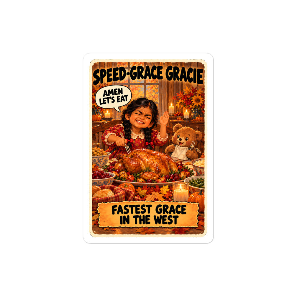 Speed-Grace Gracie Sticker by Brain Rot Bunch, 4 inch size