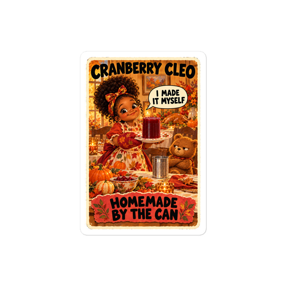 Cranberry Cleo Sticker by Brain Rot Bunch, 4 inch size