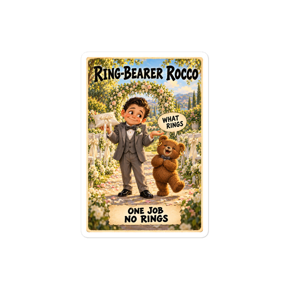 Ring-Bearer Rocco Sticker by Brain Rot Bunch, 4 inch size