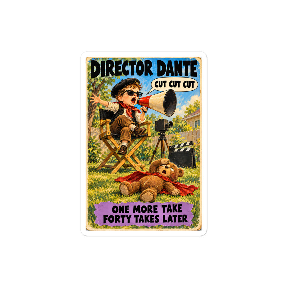 Director Dante Sticker by Brain Rot Bunch, 4 inch size