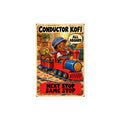 Conductor Kofi Sticker by Brain Rot Bunch, 4 inch size