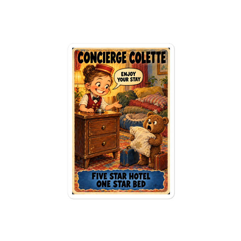 Concierge Colette Sticker by Brain Rot Bunch, 4 inch size