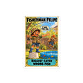 Fisherman Felipe Sticker by Brain Rot Bunch, 4 inch size