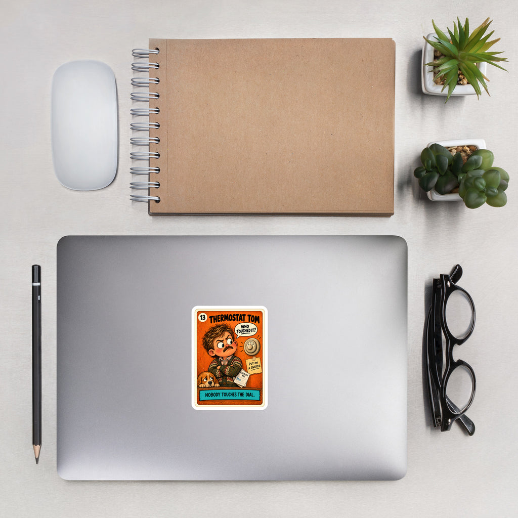 Thermostat Tom Sticker by Brain Rot Bunch, lifestyle photo