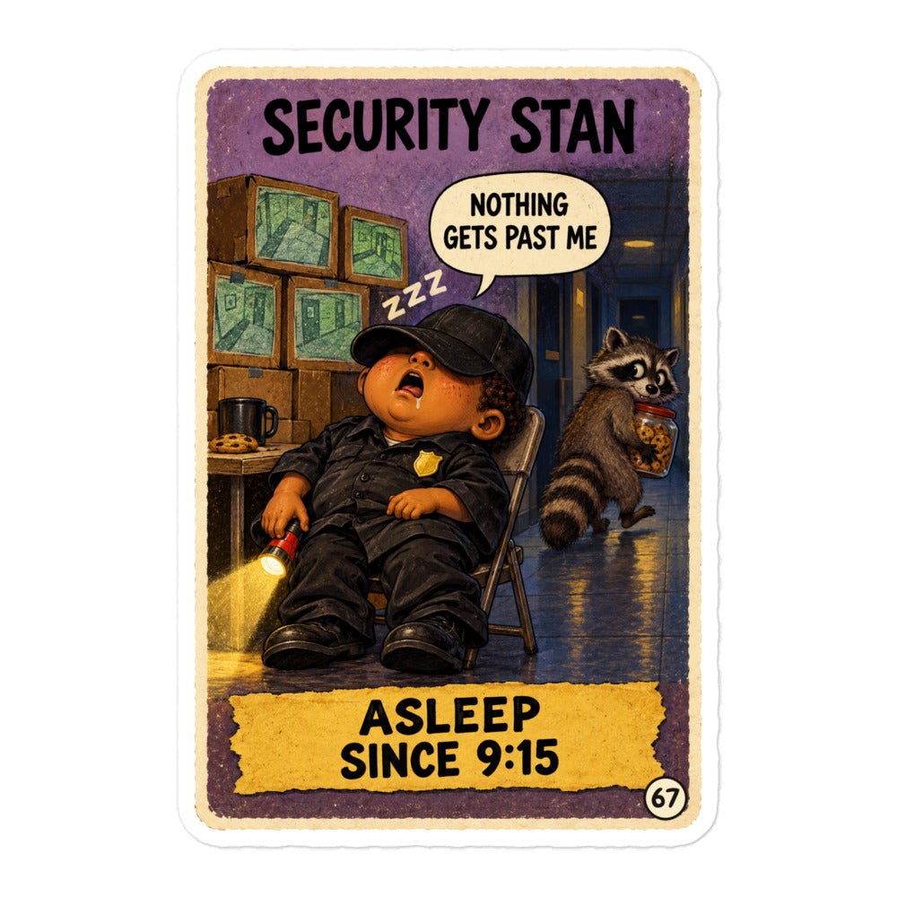 Security Stan Sticker by Brain Rot Bunch, product view
