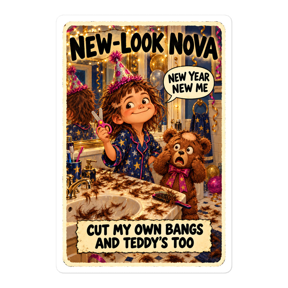 New-Look Nova Sticker by Brain Rot Bunch, 5.5 inch size