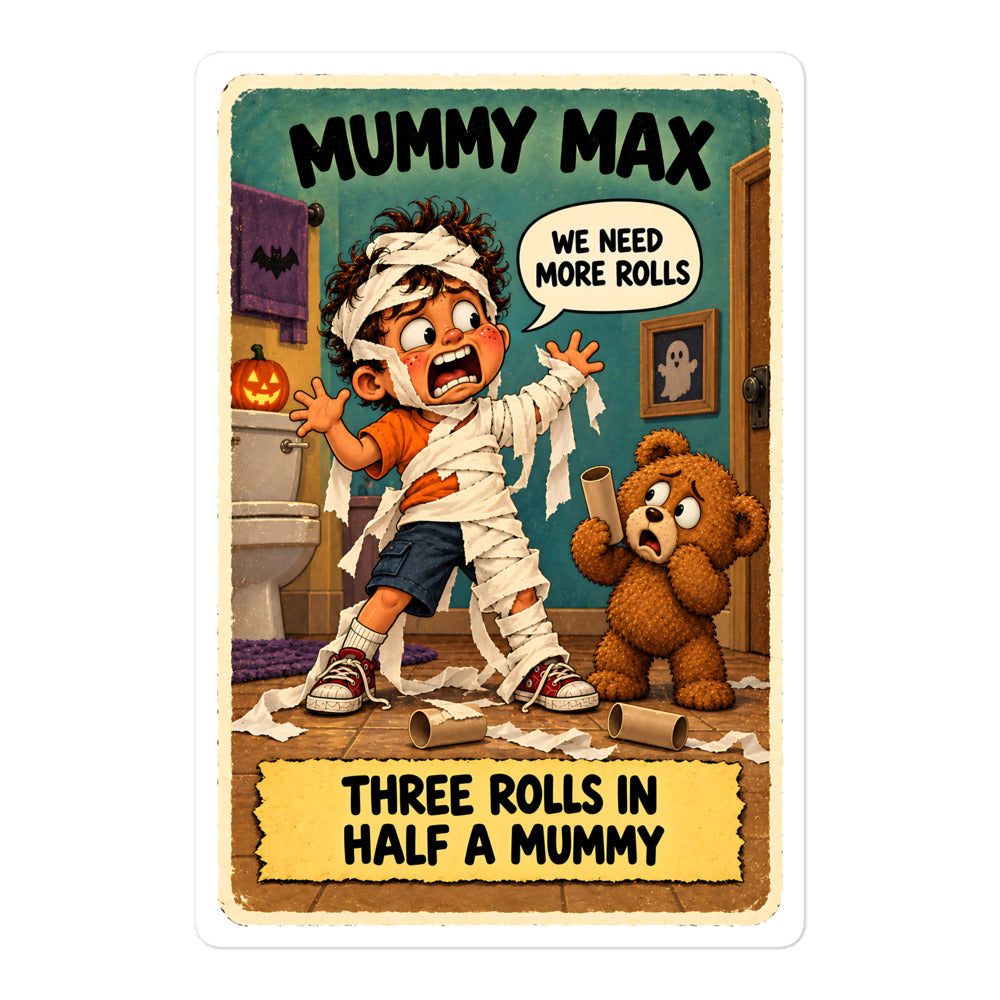 Mummy Max Sticker by Brain Rot Bunch, 5.5 inch size