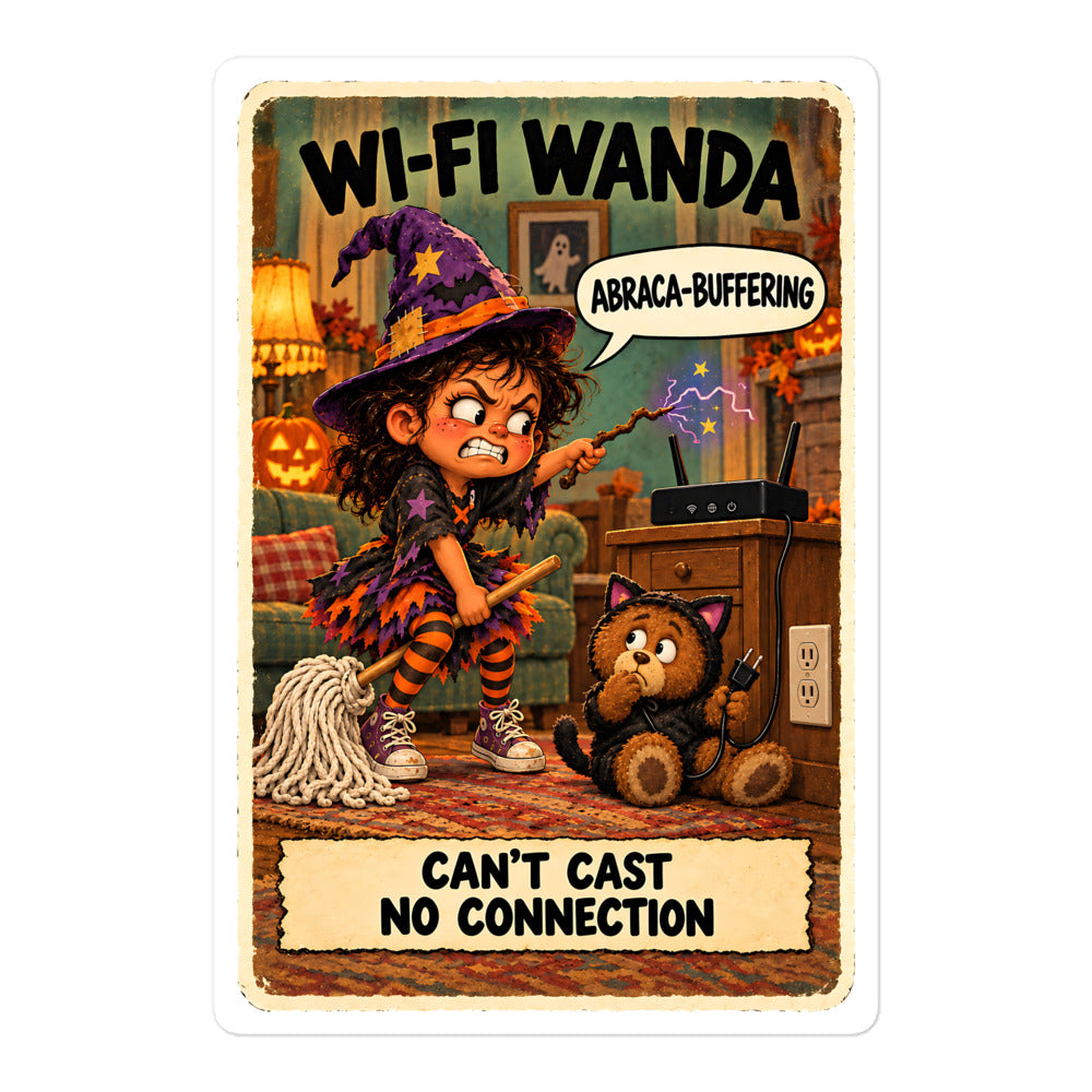 Wi-Fi Wanda Sticker by Brain Rot Bunch, 5.5 inch size