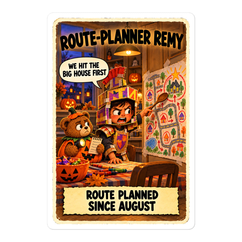 Route-Planner Remy Sticker by Brain Rot Bunch, 5.5 inch size