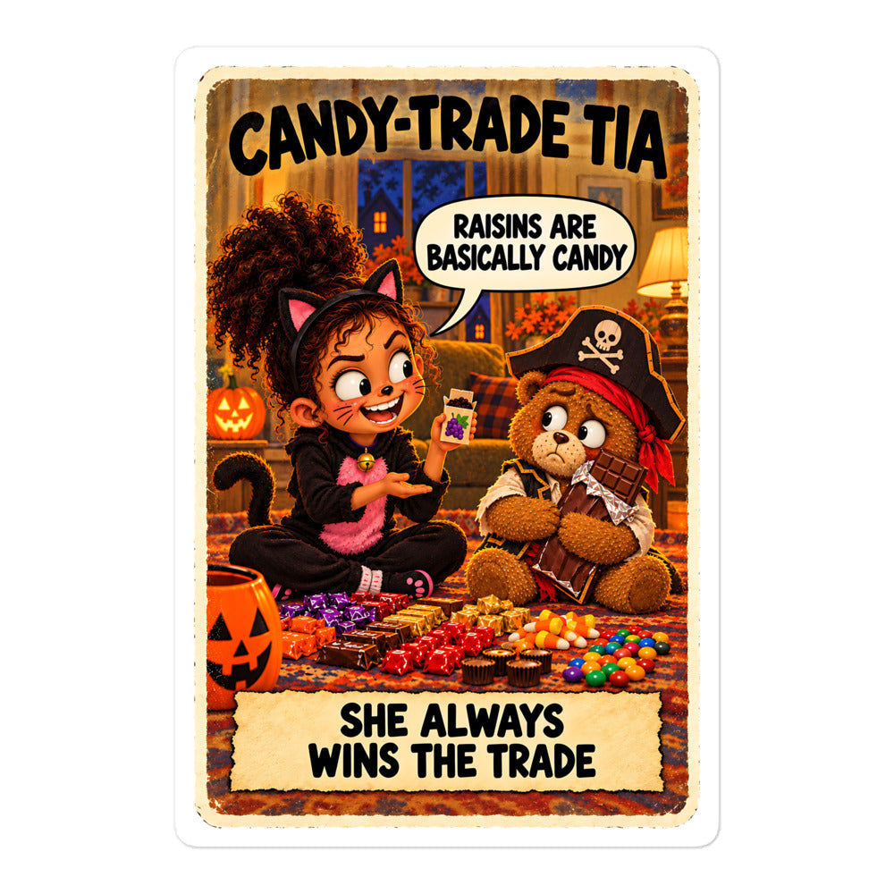 Candy-Trade Tia Sticker by Brain Rot Bunch, 5.5 inch size