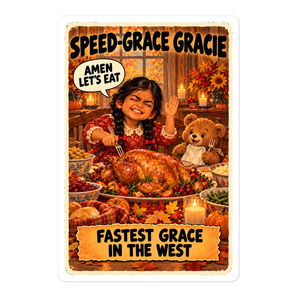 Speed-Grace Gracie Sticker by Brain Rot Bunch, 5.5 inch size
