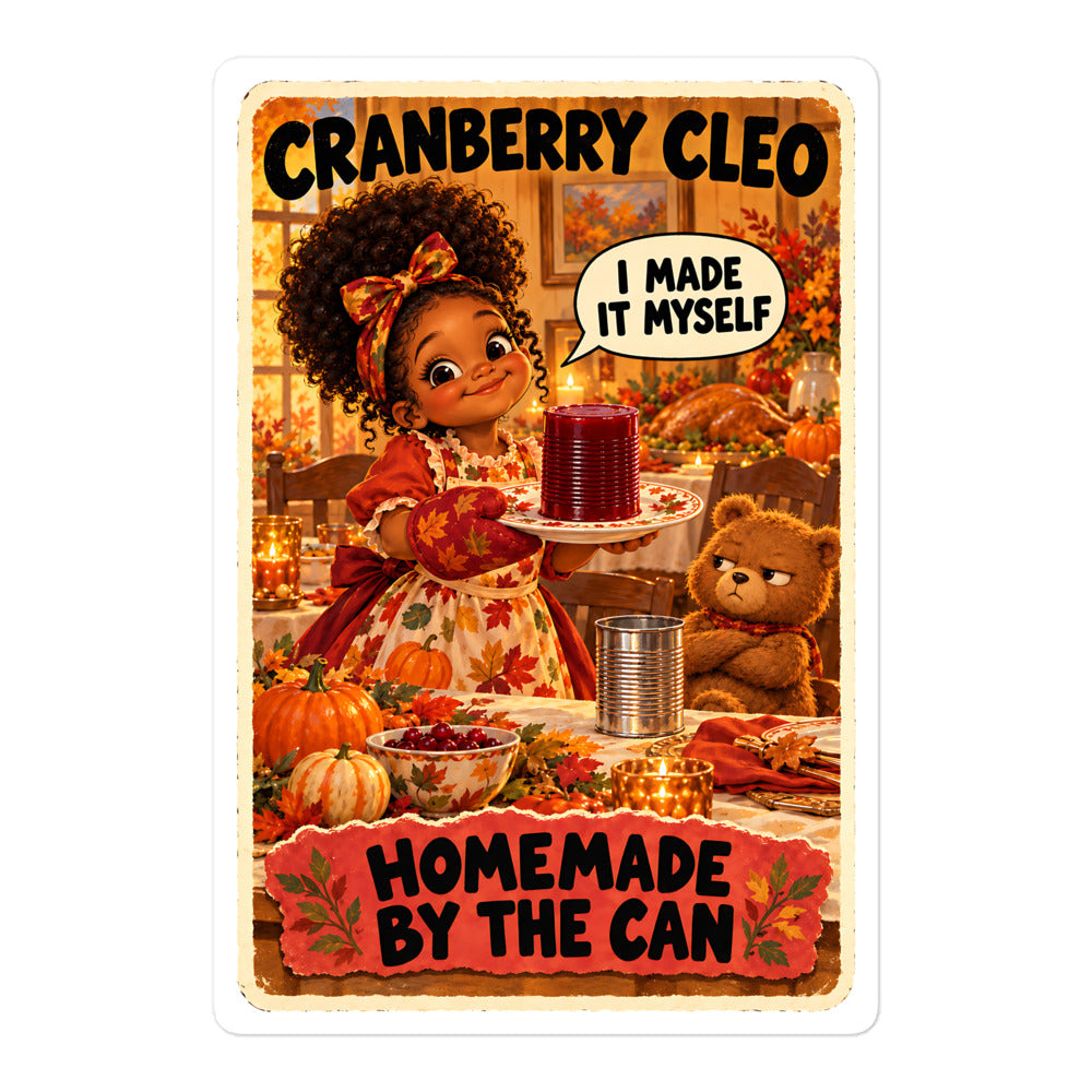 Cranberry Cleo Sticker by Brain Rot Bunch, 5.5 inch size