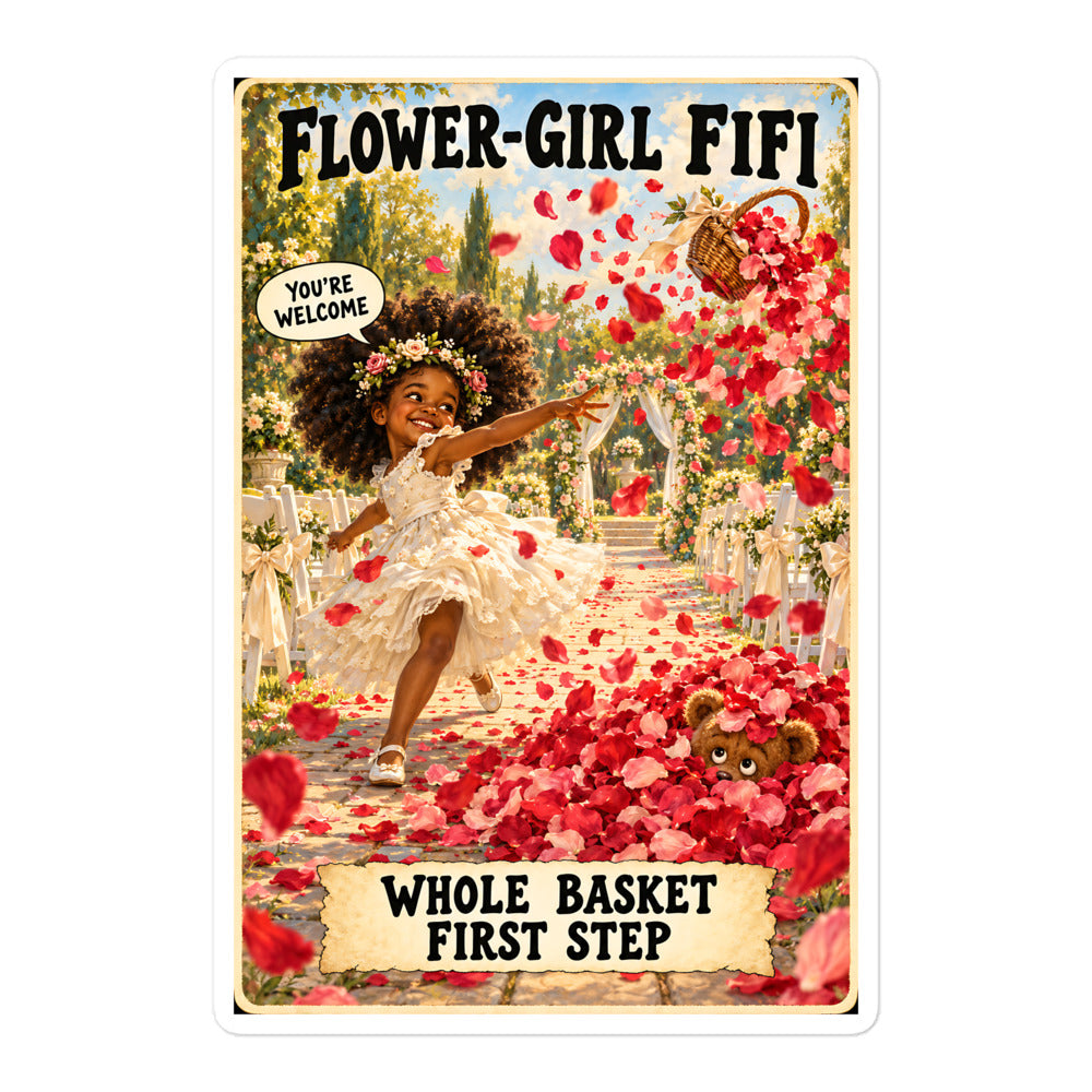 Flower-Girl Fifi Sticker by Brain Rot Bunch, 5.5 inch size