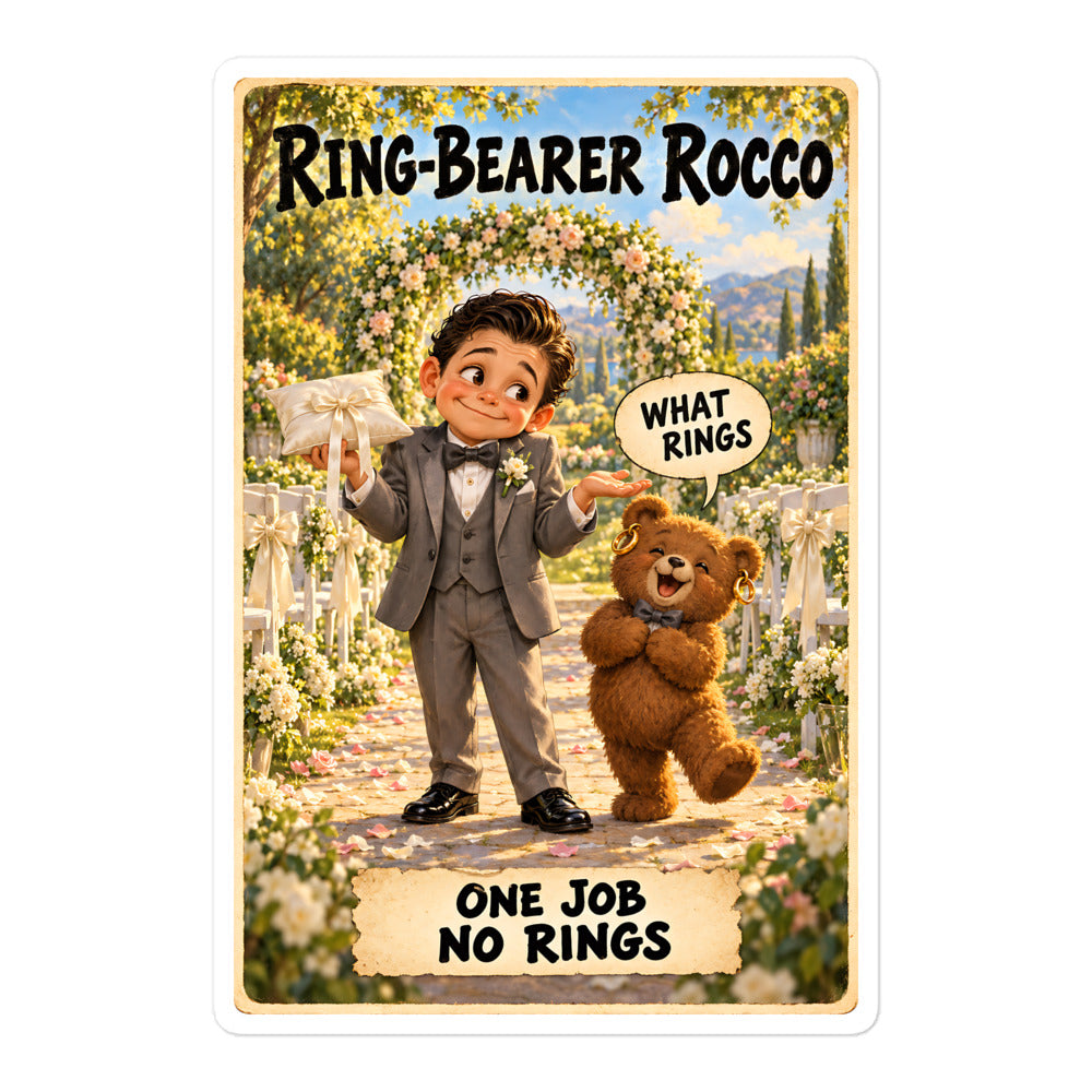 Ring-Bearer Rocco Sticker by Brain Rot Bunch, 5.5 inch size