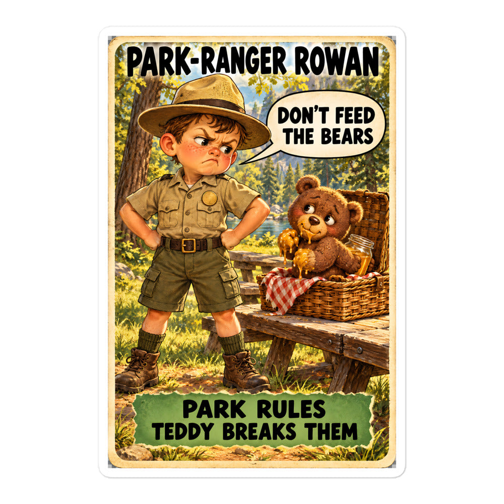 Park-Ranger Rowan Sticker by Brain Rot Bunch, 5.5 inch size