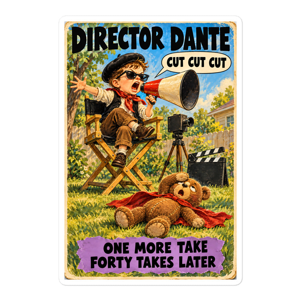 Director Dante Sticker by Brain Rot Bunch, 5.5 inch size