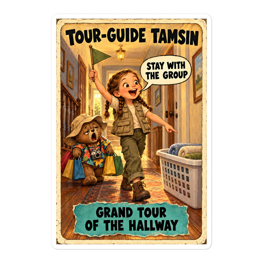 Tour-Guide Tamsin Sticker by Brain Rot Bunch, 5.5 inch size