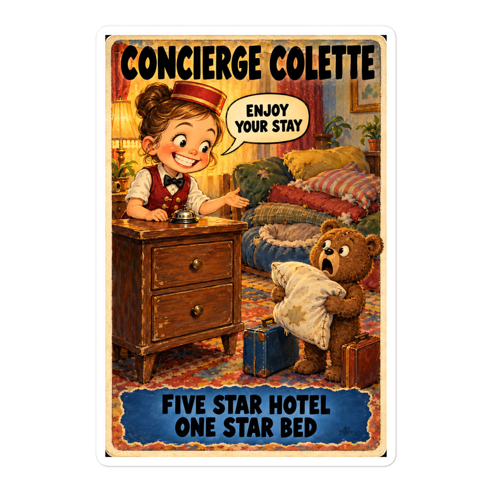 Concierge Colette Sticker by Brain Rot Bunch, 5.5 inch size