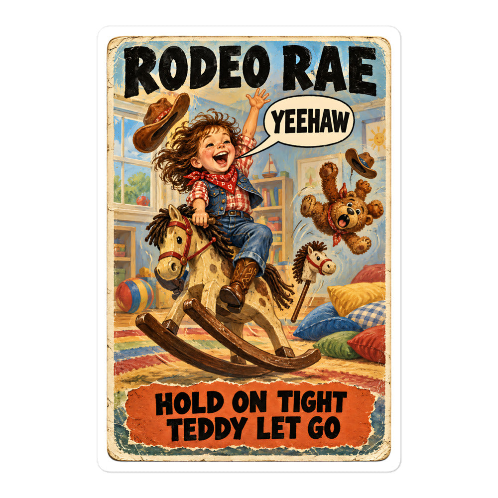 Rodeo Rae Sticker by Brain Rot Bunch, 5.5 inch size