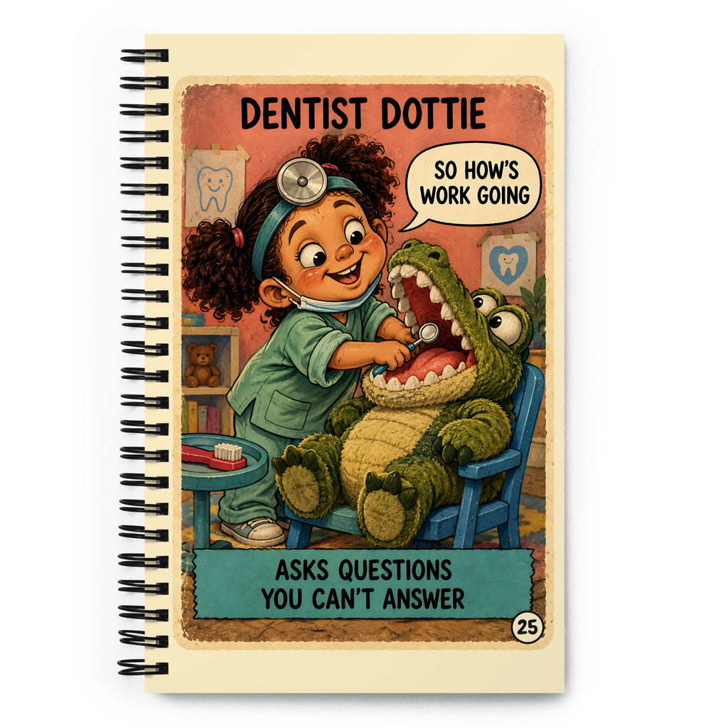 Dentist Dottie Spiral Notebook by Brain Rot Bunch, front cover