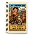 Car Salesman Sal Spiral Notebook by Brain Rot Bunch, front cover