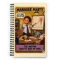 Manager Marty Spiral Notebook by Brain Rot Bunch, front cover