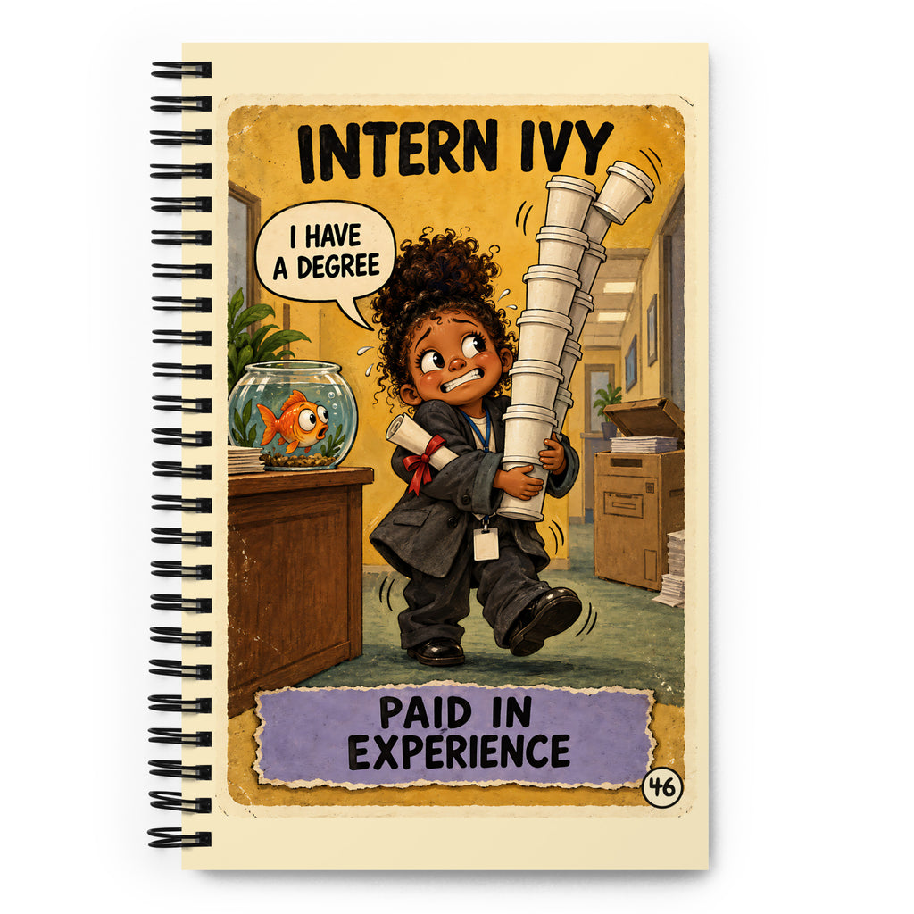 Intern Ivy Spiral Notebook by Brain Rot Bunch, front cover