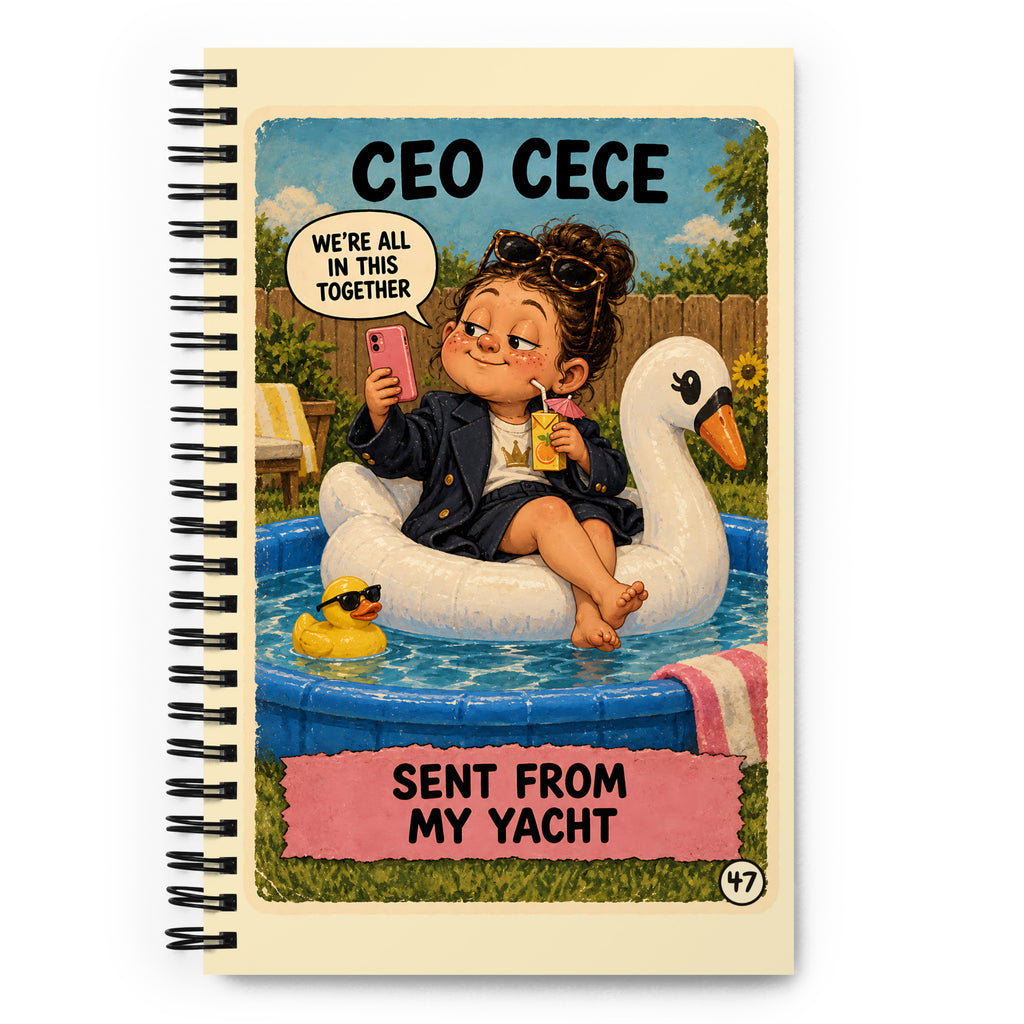 CEO Cece Spiral Notebook by Brain Rot Bunch, front cover