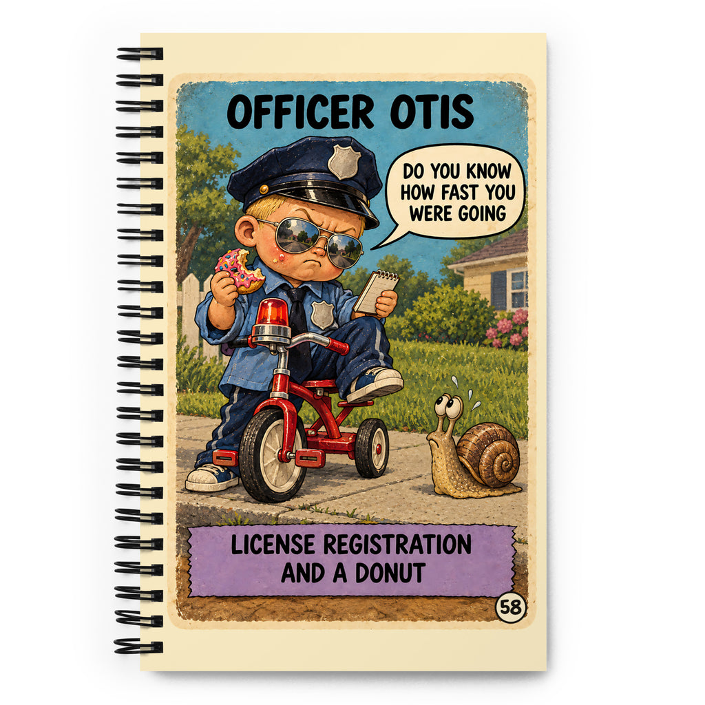 Officer Otis Spiral Notebook by Brain Rot Bunch, front cover