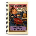Flight Attendant Fran Spiral Notebook by Brain Rot Bunch, front cover