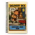 Delivery Dex Spiral Notebook by Brain Rot Bunch, front cover